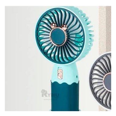 VENTILADOR PORTATIL RYBIU TE29785 OREJITAS COLOR VERDE