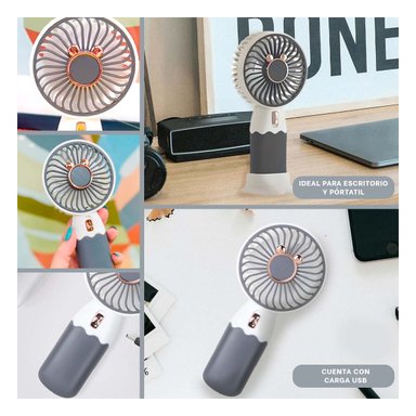 VENTILADOR RYBIU TE29784 REFRESCADOR RECARGABLE COLOR BLANCO + REGALO AGENDITA