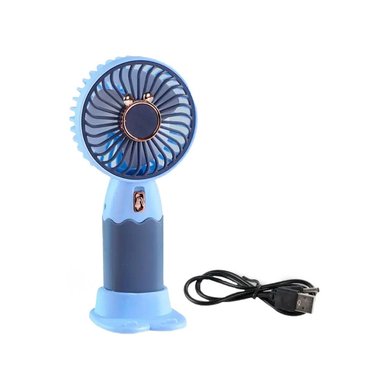 MINI VENTILADOR PORTATIL RYBIU TE29786 ENFRIADOR OREJITAS AZUL + LIGAS REGALO - 3