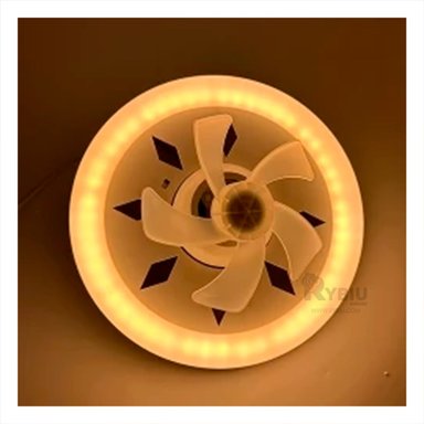 FOCO VENTILADOR DE TECHO RYBIU HOME DAA DURADERO COLOR BLANCO + PAPEL REGALO