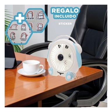 MINI VENTILADOR DE MESA RYBIU TE29789 ENFRIADOR CREATIVA MULTICOLOR + POST-IT ADHESIVOS