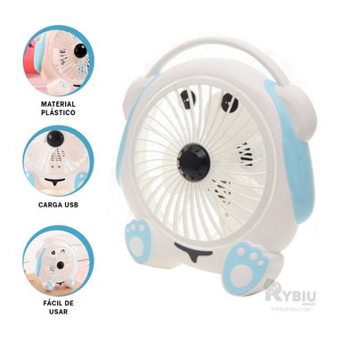 VENTILADOR DE MESA RYBIU TE29789 ESCRITORIO MULTICOLOR + REGALO AGENDITA - 3