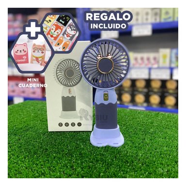 VENTILADOR RYBIU TE29786 REFRESCADOR UTIL COLOR AZUL + ENVOLTORIO REGALO