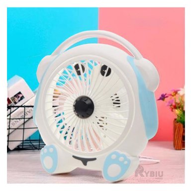 VENTILADOR DE MESA RYBIU TE29789 ESTILO PERRITO MULTICOLOR + PAPEL REGALO