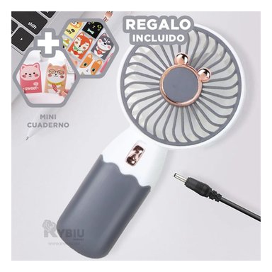 MINI VENTILADOR RYBIU TE29784 ENFRIADOR RECARGA BLANCO + POST-IT ADHESIVOS