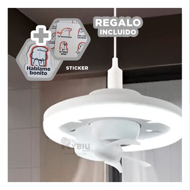 VENTILADOR DE TECHO RYBIU HOME DAA LAMPARA 2 EN 1 + LIGAS REGALO