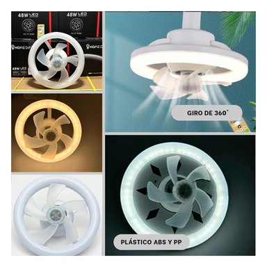 VENTILADOR DE TECHO RYBIU HOME DAA LAMPARA 2 EN 1 + LIGAS REGALO - 5