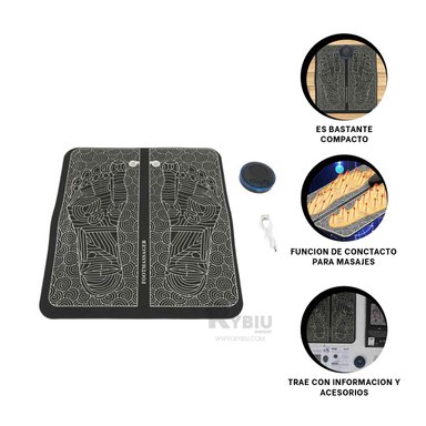 MASAJEADOR RYBIU PIES TE30248 APARATO MUSCULAR COLOR NEGRO + ENVOLTORIO REGALO