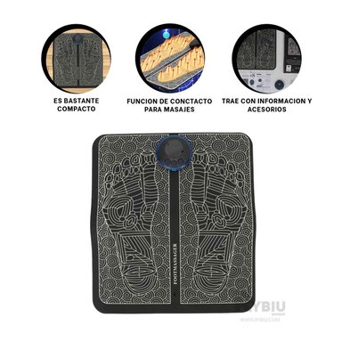 MASAJEADOR RYBIU PIES TE30248 ESTIMULADOR MASEAJEADOR MODERNO NEGRO + BANDERITAS ADHESIVAS - 4