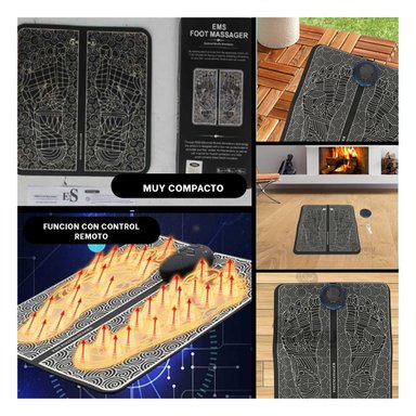 MASAJEADOR RYBIU PIES TE30248 APARATO PORTATIL USAR OFICINA NEGRO + GIFT STICKERS