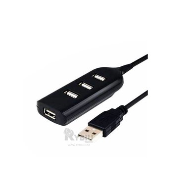 ADAPTADOR 4 PUERTOS RYBIU RESISTENTE EN NEGRO + REGALO LIGAS PARA PEINAR - 4