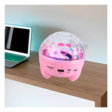 PROYECTOR DE LUCES PARA DISCOTECA ROSADO Y+PAPEL DE REGALO