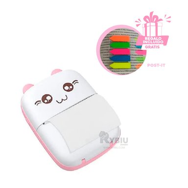 IMPRESORA FUNCIONAL PEQUEÑA EN ROSADO Y+REGALO STICKERS - 3
