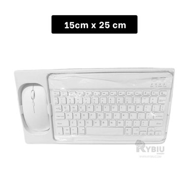 MOUSE INALÁMBRICO RYBIU GAMERS Y TECLADO BLANCO + REGALO AGENDITA TE29867 SET - 5