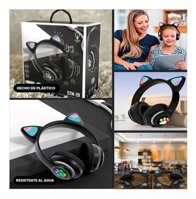 AURICULARES RYBIU LED GATO NEGRO + REGALO AGENDITA - 3
