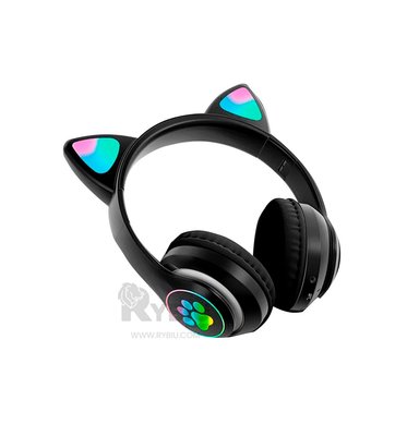 AURICULARES RYBIU LED GATO NEGRO + REGALO AGENDITA - 4