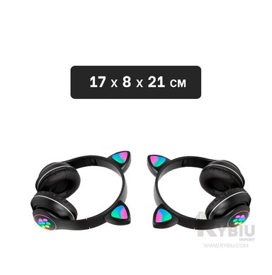 AURICULARES RYBIU LED GATO NEGRO + REGALO AGENDITA - 5