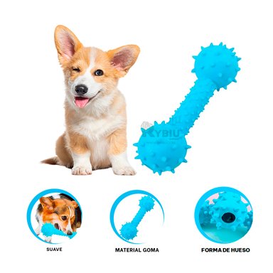 MASTICABLE PERROS MA31136 JUGUETE CELESTE + REGALO LIGAS PEINAR RYBIU