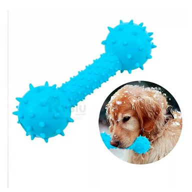 HUESO JUGUETE PERROS MA31136 ENTRETENIDO Y SUAVE CELESTE + REGALO STICKERS RYBIU