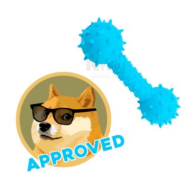 HUESO JUGUETE PERROS MA31136 CON BOLAS LATERALES CELESTE + REGALO AGENDITA RYBIU