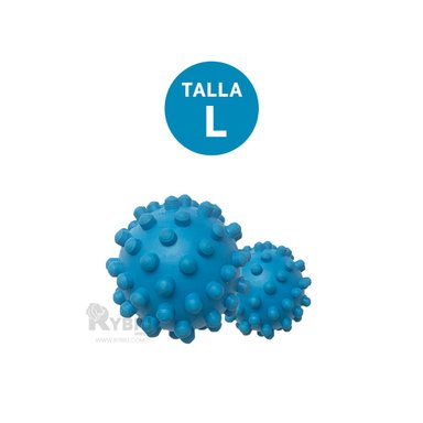 BALÓN CAUCHO PERROS MA31150 IDEAL MASCOTA EN CELESTE + BANDERITAS ADHESIVAS RYBIU