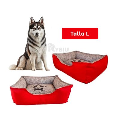 COLCHON PERROS MA31031 PELUDOS TALLA L ROJO RYBIU + GIFT MINIAGENDA