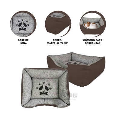 COLCHON PERROS MA31034 MASCOTA TALLA M MARRON RYBIU + ENVOLTORIO REGALO