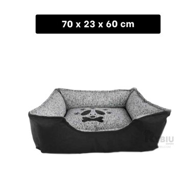 CAMA PERROS MA31030 BASE LONA MASCOTA NEGRO RYBIU + LIGAS REGALO