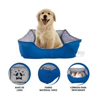 COLCHON PERROS MA31032 MASCOTA TALLA M AZUL RYBIU + ENVOLTORIO REGALO