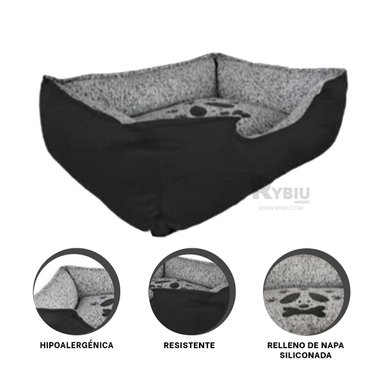 COJIN PERROS MA31045 HIPOALERGICO MASCOTAS XL NEGRO RYBIU + GIFT MINIAGENDA