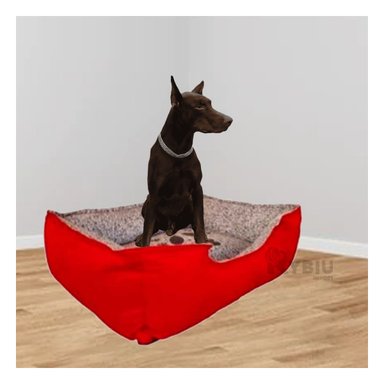 CAMA PERROS MA31046 MASCOTAS BASE ROJO XL RYBIU + PAPEL REGALO