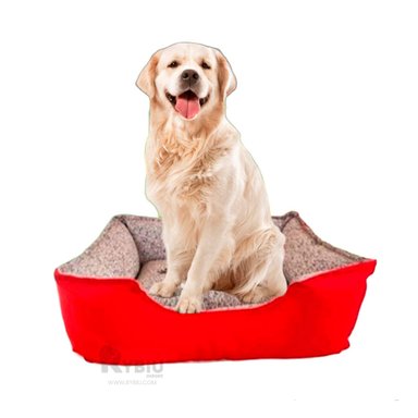CAMA PERROS MA31046 BASE UTIL COMODA TALLA XL ROJO RYBIU + REGALO LIGAS PEINAR