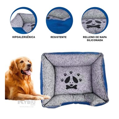 COJIN PERROS MA31042 HIPOALERGICO MASCOTAS XL AZUL RYBIU + GIFT MINIAGENDA