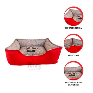 COJIN PERROS MA31046 TRANSPORTABLE ROJO XL RYBIU + STICKERS