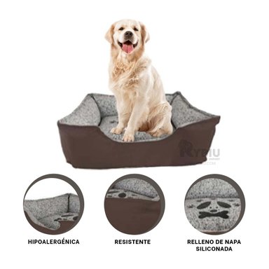 COJIN PERROS MA31044 MATERIAL TAPIZ MASCOTAS MARRON RYBIU + REGALO STICKERS