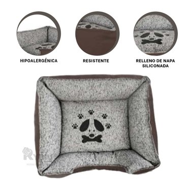 COJIN PERROS MA31044 HIPOALERGICO MASCOTAS MARRON XL RYBIU + GIFT MINIAGENDA