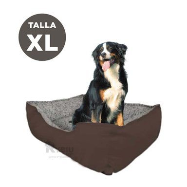 CAMA PERROS MA31044 BASE UTIL COMODA TALLA XL MARRON RYBIU + REGALO LIGAS PEINAR