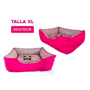 CAMA PERROS MA31043 TALLA XL HIPOALERGICA FUCSIA RYBIU