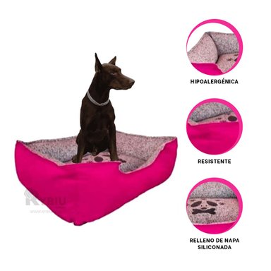 COJIN PERROS MA31043 GRANDE MASCOTAS FUCSIA RYBIU + REGALO AGENDITA