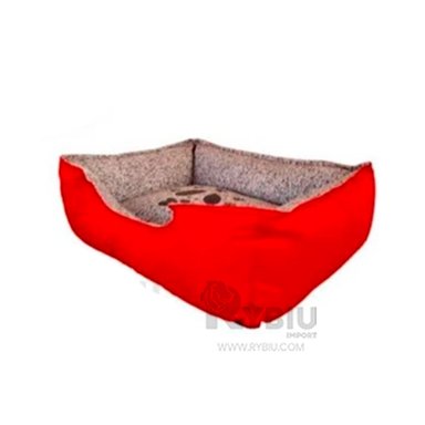 CAMA PERROS MA31041 MASCOTAS BASE LONA ROJO RYBIU + PAPEL REGALO