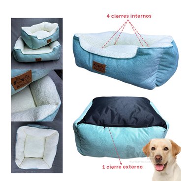 CAMA PERROS MA32266 ADAPTABLE VERDE XL RYBIU + LIGAS REGALO