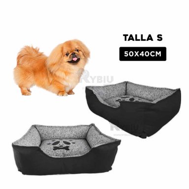 CAMA PERROS MA31040 BASE MASCOTA DINAMICO TALLA S NEGRO RYBIU + LIGAS REGALO