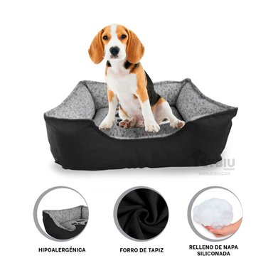 COJIN PERROS MA31040 RESISTENTE MASCOTAS NEGRO RYBIU + GIFT MINIAGENDA