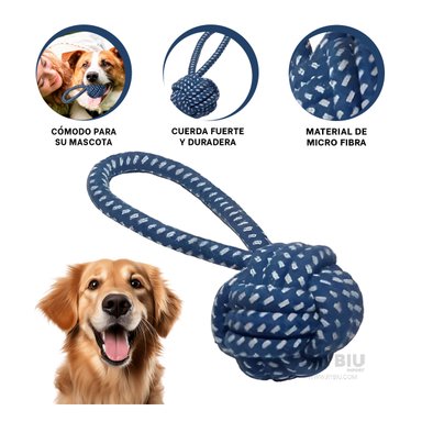 JUGUETE PERRO MA31348 MORDEDOR AZUL OSCURO + BANDERITAS ADHESIVAS RYBIU