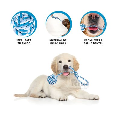 JUGUETE PERROS MA31345 CUERDA MORDISQUEAR AZUL + GIFT MINIAGENDA RYBIU