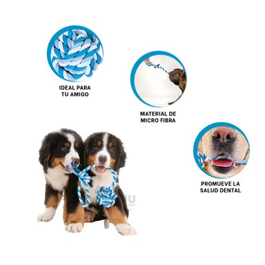 CUERDA PERROS MA31345 LAVABLE AZUL + ENVOLTORIO REGALO RYBIU