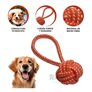 JUGUETE PERRO MA31349 MORDEDOR EN NARANJA + BANDERITAS ADHESIVAS RYBIU