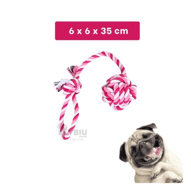 NUDO JUGUETE PERROS MA31346 ROSADO + REGALO LIGAS PEINAR RYBIU