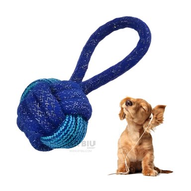 CUERDA PERROS MA31347 ALGODON AZUL + GIFT STICKERS RYBIU