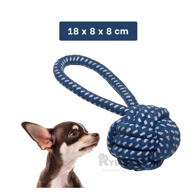 JUGUETE PERRO MA31348 MASTICABLE AZUL OSCURO + LIGAS REGALO RYBIU